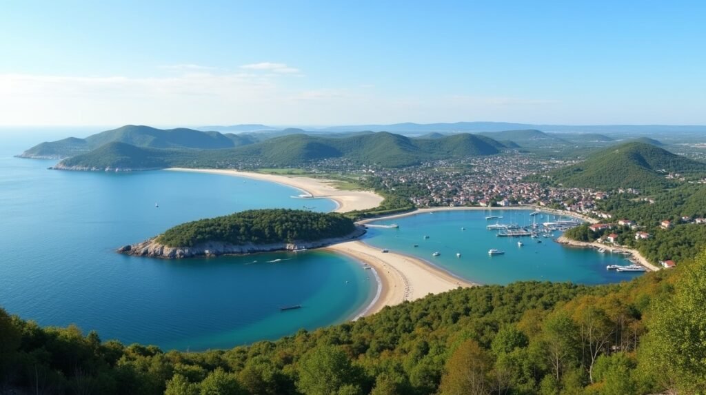 Gyönyörű tengerparti táj Tønsberg környékén, Tjøme szigetén.