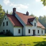 A Konventionsgården épülete Mossban, Norvégiában, történelmi helyszín.