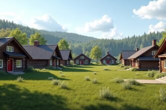 Bodøsjøen Szabadtéri Múzeum, eredeti tengerparti házak és természet