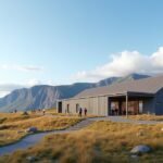 A Nordland Múzeum épülete Bodø közelében, Észak-Norvégiában.