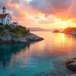 Naplemente Merdø szigetén Arendal közelében