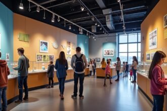 Látogatók az Arendal Vitensenteret Sørlandet tudományos központjában