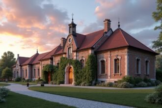 Arendal Gamle Rådhus régi városházája, gyönyörű építészeti részletekkel