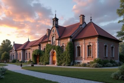 Arendal Gamle Rådhus régi városházája, gyönyörű építészeti részletekkel
