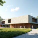 A Kuben Múzeum és Archívum épülete Arendalban, szép környezetben.