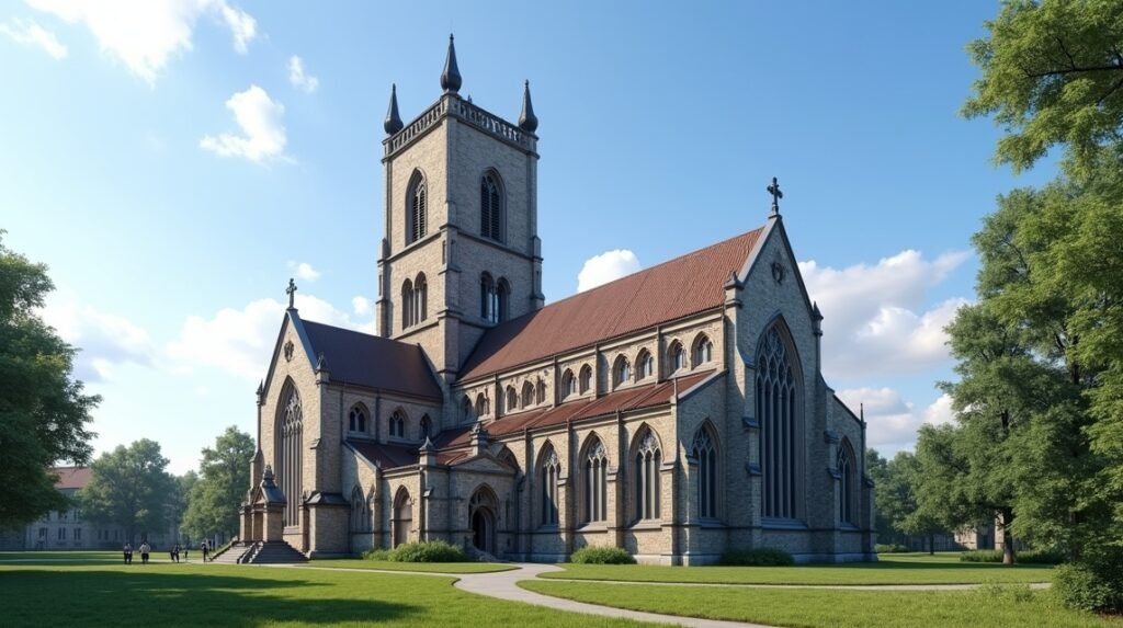 Hamar Dómtemplom lenyűgöző építészete és történelmi környezete.