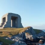 Ulabrand-emlékmű Larvik tengerpartján, Norvégiában