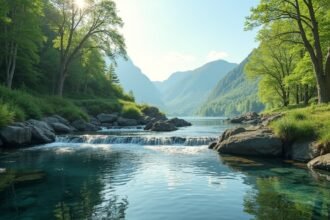 Larvik víz forrása, természetes ásványvíz Norvégiában.