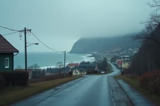 Larvik városának tengerparti látképe, Jørn Lier Horst krimijének helyszíne.
