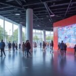 Látogatók a Bergen VilVite tudományos központjában interaktív kiállításon.