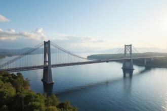 Svinesund híd a svéd–norvég határon, lenyűgöző kilátással