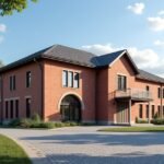 Fredrikshald Színház épülete Haldenben, Norvégiában