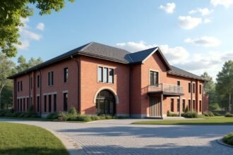 Fredrikshald Színház épülete Haldenben, Norvégiában