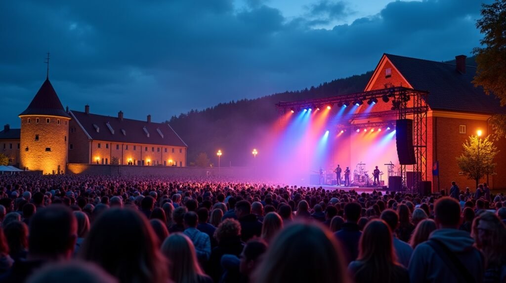 Közös éneklés Haldenben az Allsang på Grensen eseményen.