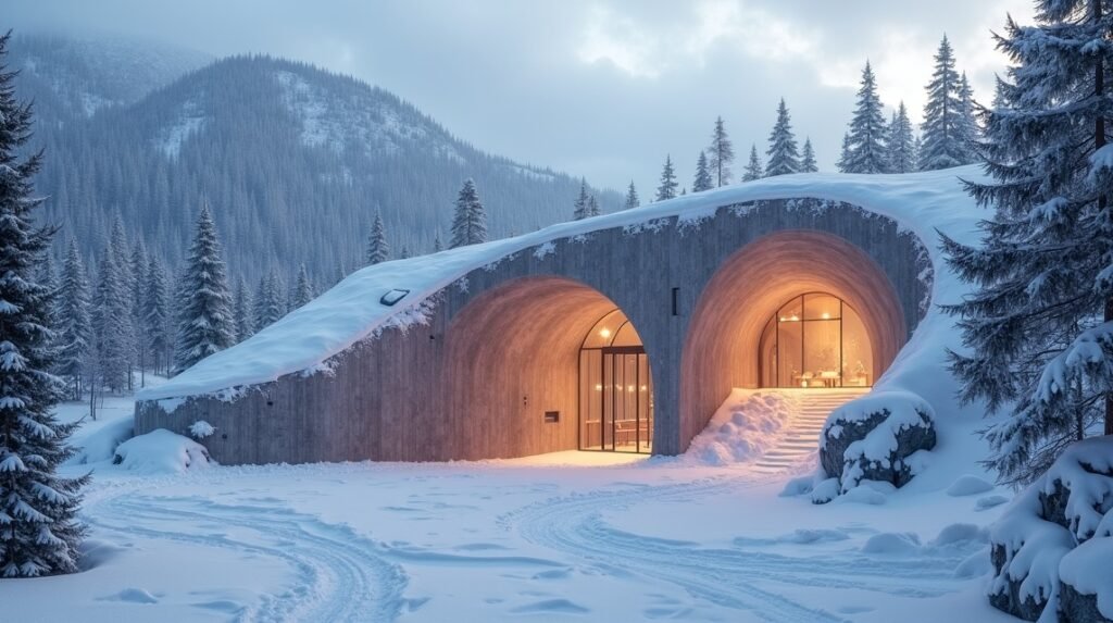 Fjellhallen, az olimpiai barlangcsarnok Gjøvikban, Norvégiában.