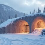 Fjellhallen, az olimpiai barlangcsarnok Gjøvikban, Norvégiában.