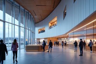 Interaktív tudományos központ látogatói a Vitensenteret Innlandetben, Gjøvik városában.