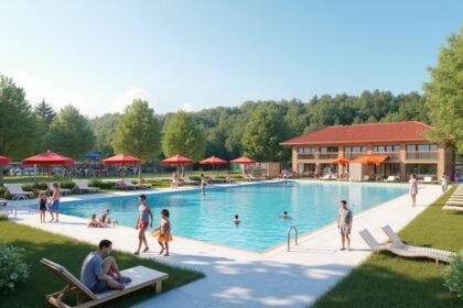 Skien Fritidspark - családi kikapcsolódás a medencénél