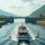 Hajóút Dalenbe a festői csatornán Skienből