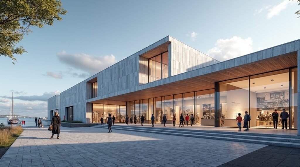 A DuVerden Tengerészeti Múzeum és Tudományos Központ épülete Porsgrunnban.