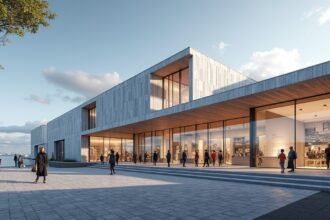 A DuVerden Tengerészeti Múzeum és Tudományos Központ épülete Porsgrunnban.