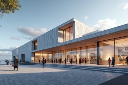 A DuVerden Tengerészeti Múzeum és Tudományos Központ épülete Porsgrunnban.