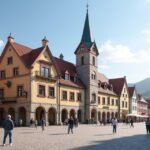 Porsgrunn Városháza előtti tér turisztikai látnivalók