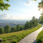 Panoráma a Mule Varde parkból Porsgrunn városára