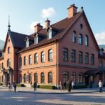 Meierigården épülete Porsgrunn városában, Norvégiában.