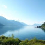 Gyönyörű panoráma a Hjertøya szigetre néző Molde környékén