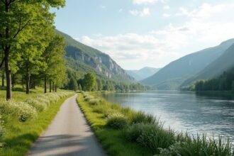 Séta a Numedalslågen partján Kongsberg környékén