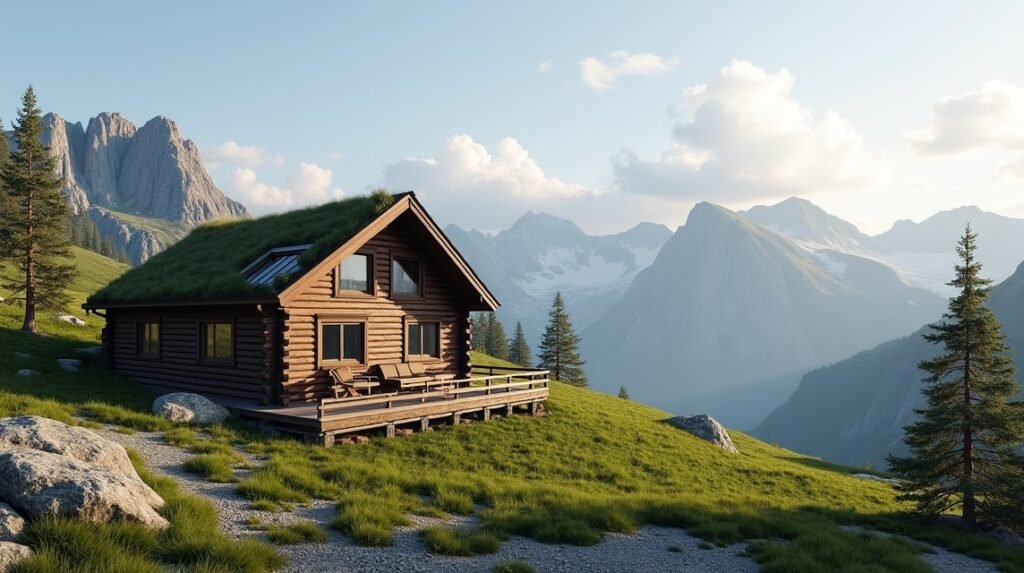 Knutehytta hegyi kunyhó Kongsbergben csodás tájban