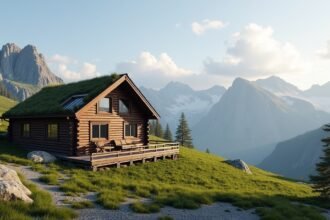 Knutehytta hegyi kunyhó Kongsbergben csodás tájban