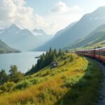 Vonatút Oslóból Kongsbergbe gyönyörű fjordok és hegyek között.