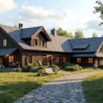 Røkenes Gård, történelmi farm Harstadban, Norvégiában.