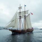 Anna Rogde vitorlás, a világ legrégebbi szkúnere Harstad közelében