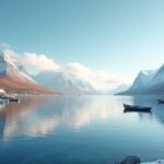 Harstad lenyűgöző tája Norvégiában, hegyek és vízpart