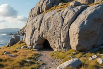 Sziklarajzok a Hjemmeluftban, Alta Norvégiában, UNESCO világörökség