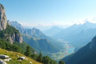 Fenséges kilátás az Alta-fjordra a Komsa-hegy kilátóból Norvégiában