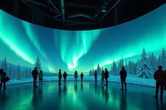 Interaktív kiállítás az északi fényekkel Borealis Alta-ban