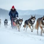 Kutyaszánverseny a Finnmarksløpet eseményen, Norvégiában