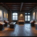 Narvik Háborús Múzeum kiállítóterme, történelmi relikviák