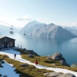 Narvik felvonó felső állomása lélegzetelállító panorámával az Ofotfjordra