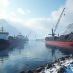 Narvik kikötője, vasérc szállítmányozás Norvégiában