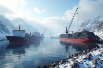 Narvik kikötője, vasérc szállítmányozás Norvégiában