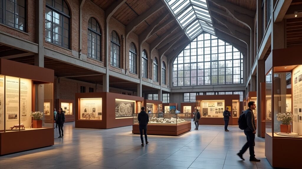 Vitenskapsmuseet belső tere interaktív kiállításokkal Trondheimban.
