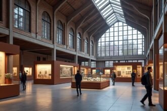 Vitenskapsmuseet belső tere interaktív kiállításokkal Trondheimban.