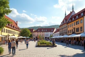 Hvidts Plass Sandefjord - hangulatos kikötői tér teraszokkal
