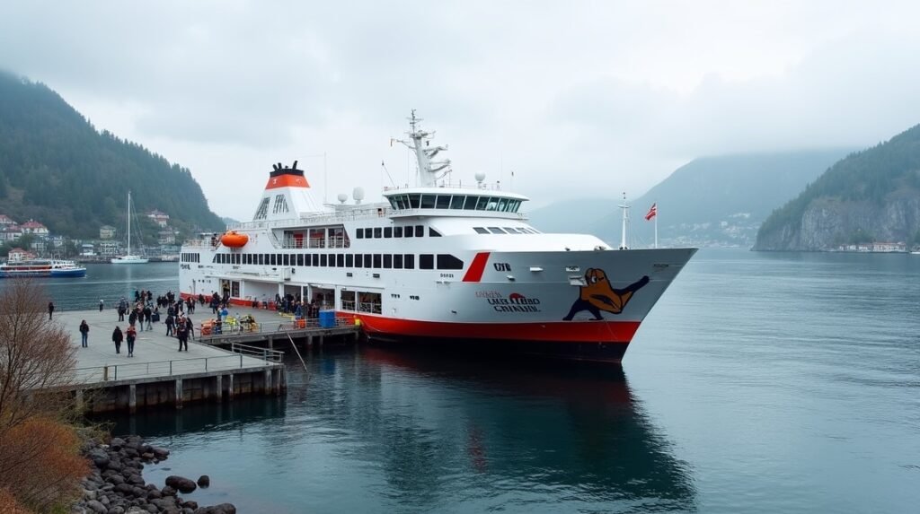 Color Line komp Sandefjordból Strömstadba tengerparti panorámával