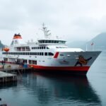 Color Line komp Sandefjordból Strömstadba tengerparti panorámával